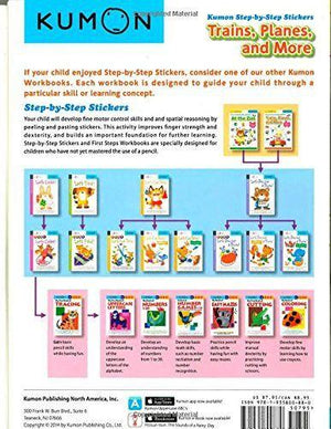 KUMON Step-by-Step Stickers: Trains, Planes, and More