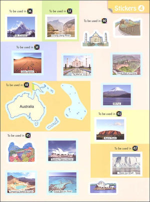 KUMON World Geography K & Up Sticker Activity Book